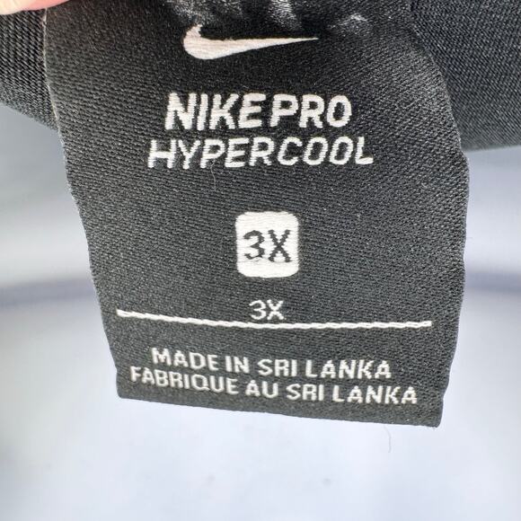 Nike Pro Hypercool Relaxed Black Active Top Womens 3X Plus Crew Neck Mesh Sports - Picture 6 of 11